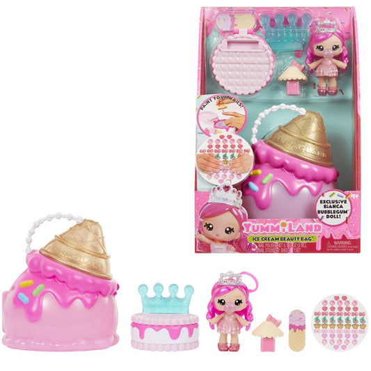 YUMMILAND BEAUTY BAG PLAY SET & LIP GLOSS DOLL - ICE CREAM BEAUTY BAG