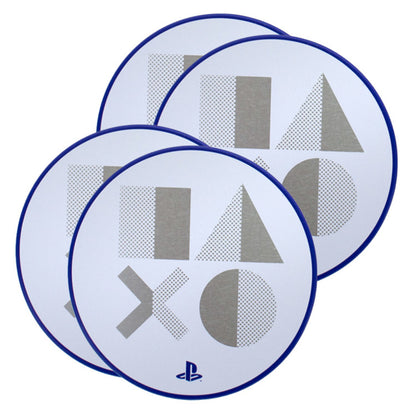 Playstation White Metal Coasters