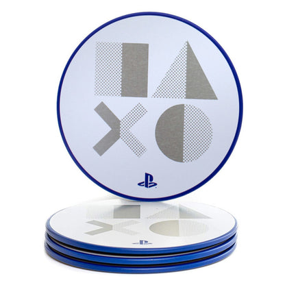 Playstation White Metal Coasters