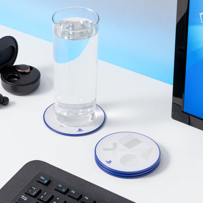Playstation White Metal Coasters